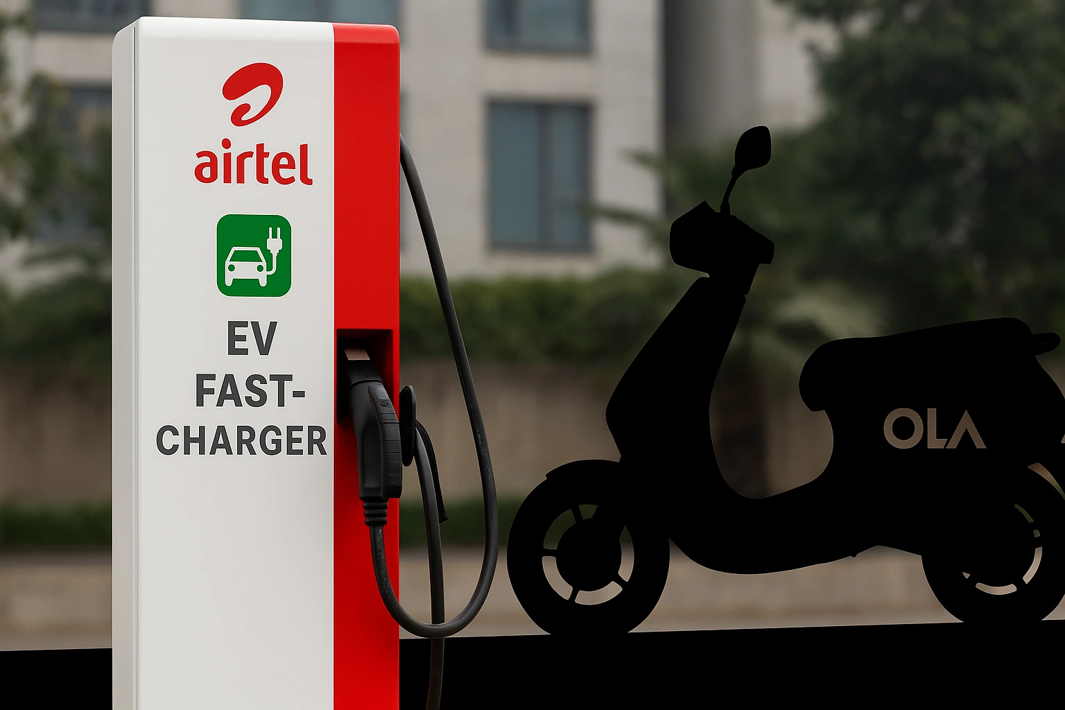 Ola Electric BHARTI Airtel EV Fast-Charge Network