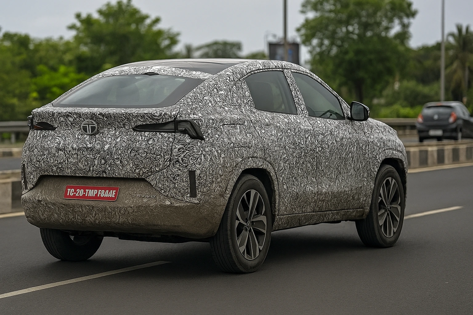 Tata Curvv EV Spotted Testing